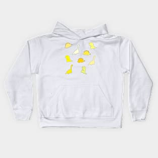 Yellow Dino Pack Kids Hoodie